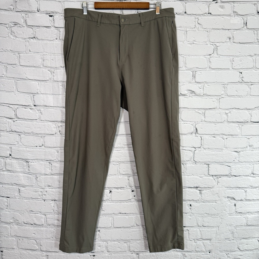 Lululemon ABC Commission Slim Pant 36x31 Beige Chino Tech Stretch Casual Golf